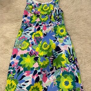 Talbots Vibrant Floral Dress - Blue, Green, Pink